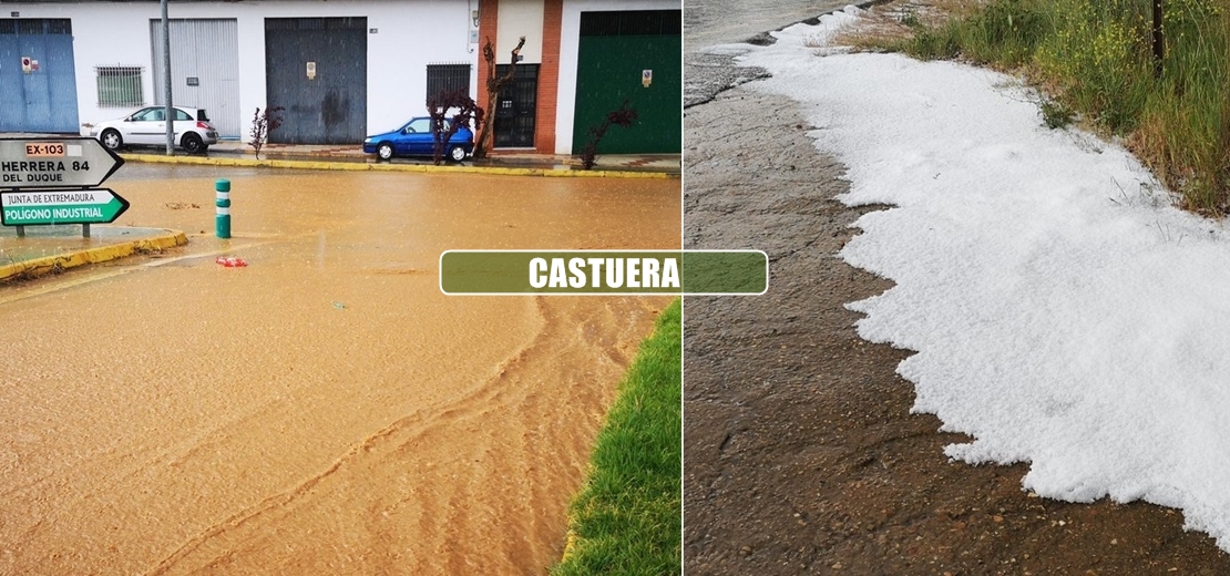 Imágenes de la tormenta caída en Navalvillar de Pela (Badajoz)