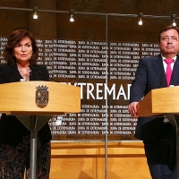 La vicepresidenta del Gobierno, Carmen Calvo, visita Cáceres