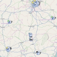 Carril cerrado por un accidente en la A-5