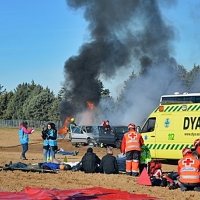 Primer simulacro sobre un accidente radiológico y de mercancías peligrosas en Badajoz