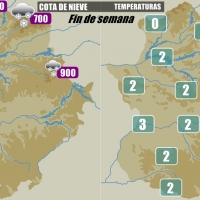 Posibles cotas de nieve y temperaturas mínimas para este fin de semana