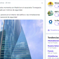 ÚLTIMA HORA: Amenaza de bomba en el rascacielos Torrespacio de Madrid