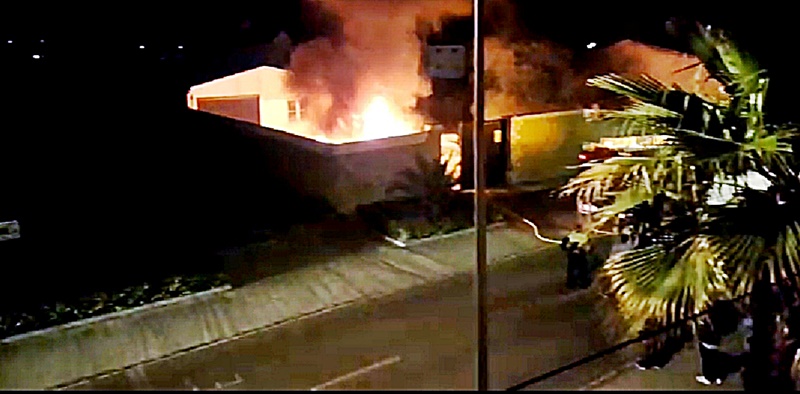 Incendio de vivienda en Quintana de la Serena