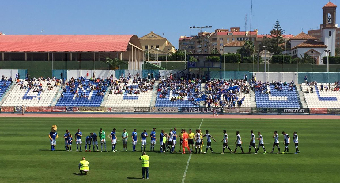 El Melilla frena en seco al CD. Badajoz