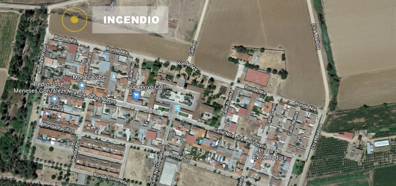 Incendio de pastos cercano a viviendas en Balboa