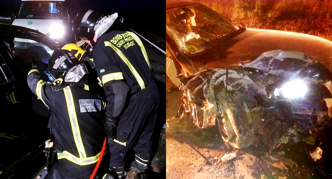 Los bomberos excarcelan a un hombre tras sufrir un accidente