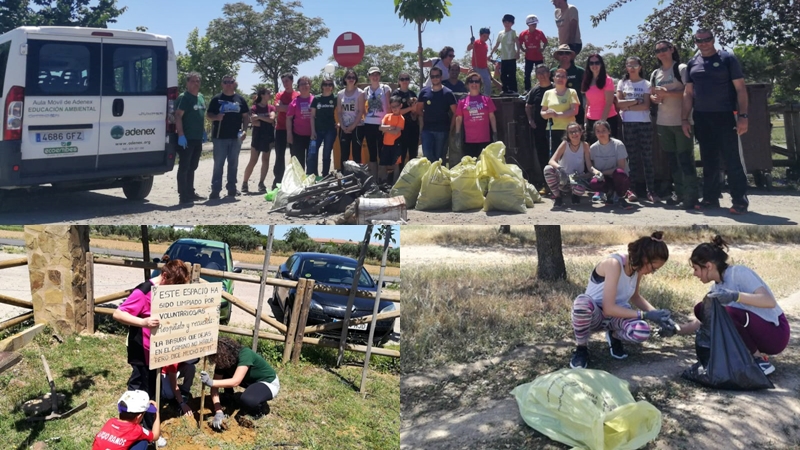 Adenex recoge más de 100 kilos de basura en el paraje de San Isidro de Calamonte