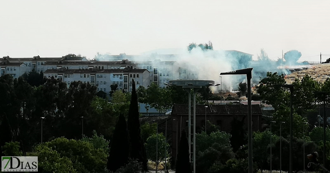 Incendio en el cerro de Los Pinos (Cáceres)