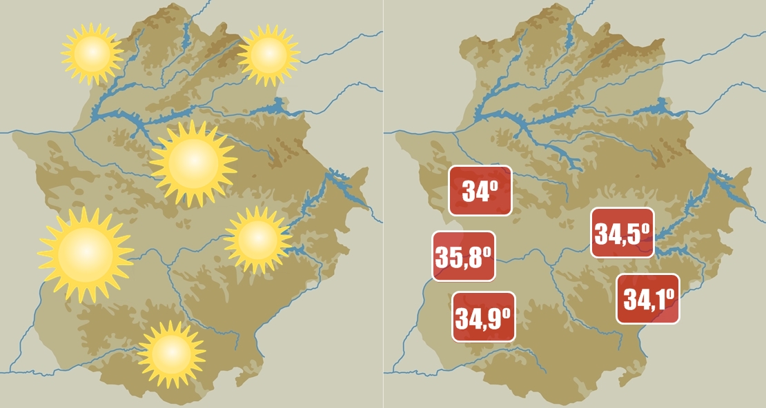 Badajoz registra la temperatura más alta de España
