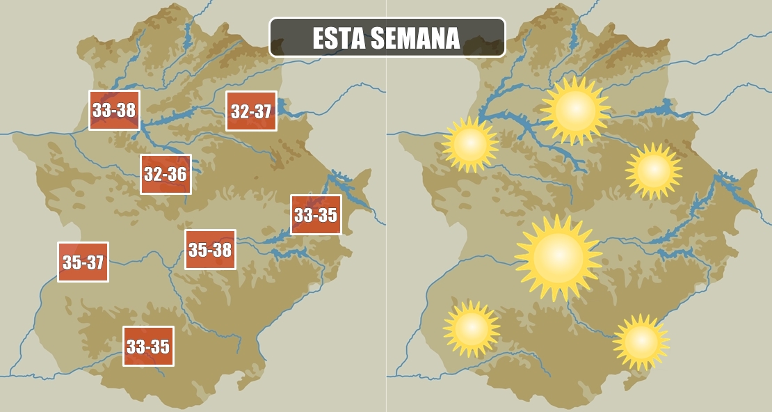 Por delante una semana veraniega en Extremadura