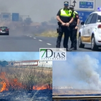 Arden las inmediaciones de la carretera de Campo Maior