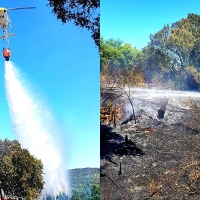 Un incendio cercano a Jerez de los Caballeros requiere de helicóptero del INFOEX