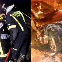 Los bomberos excarcelan a un hombre tras sufrir un accidente