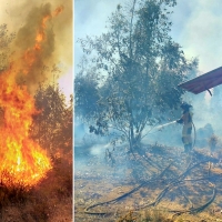 Los Bomberos requieren del INFOEX para apagar un incendio en Valdebótoa (Badajoz)