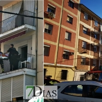 Rescatan a una mujer por el balcón en Badajoz