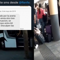 Usuarios por Facebook: “Jaleo de trenes, autobuses y pasajeros enfadados”