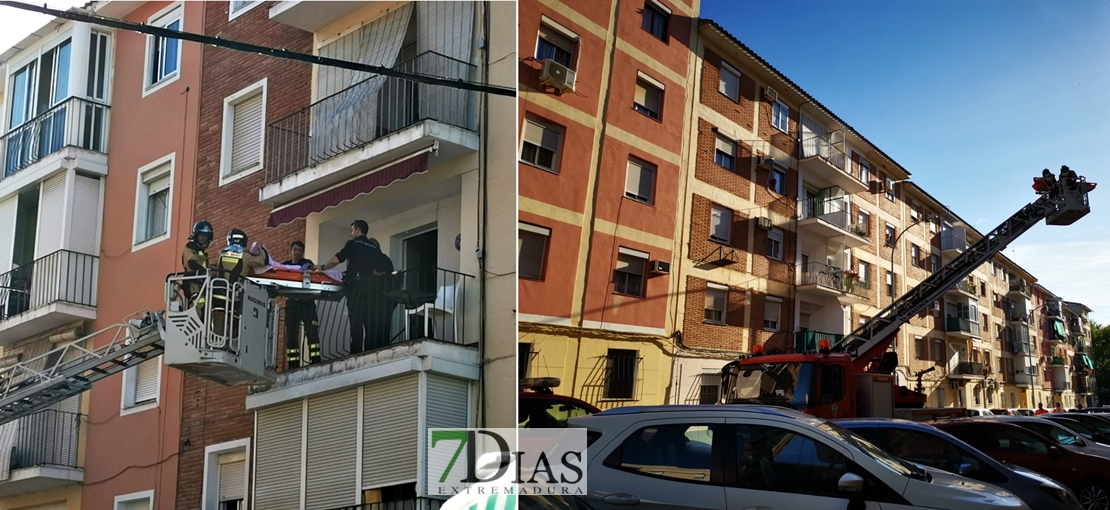 Rescatan a una mujer por el balcón en Badajoz