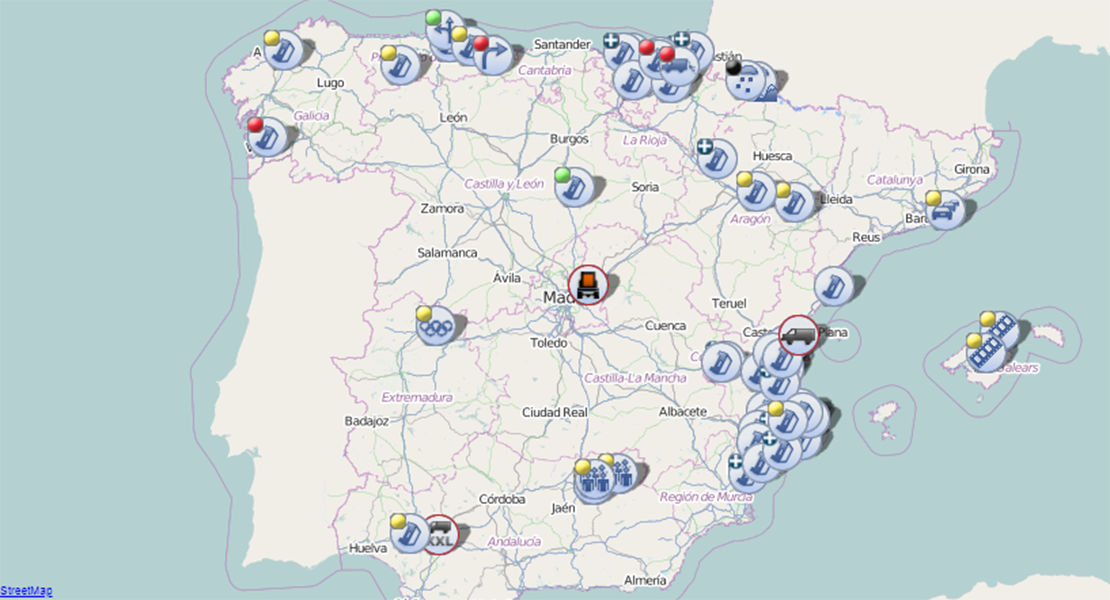 Alerta amarilla en varias carreteras de Cáceres por tráfico irregular