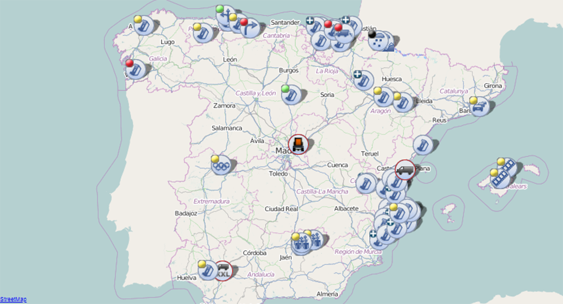 Alerta amarilla en varias carreteras de Cáceres