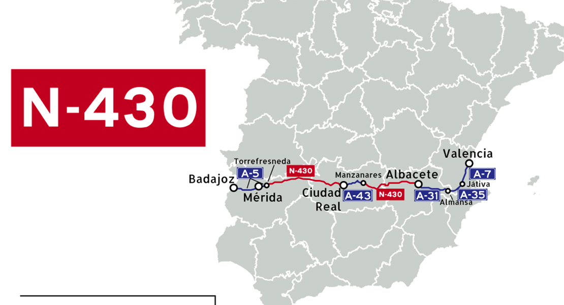 Un herido grave tras un accidente en la N-430