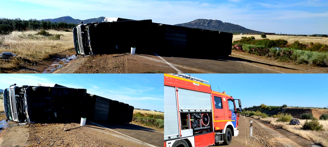 Un camión se salta la mediana y colisiona contra un turismo en la A-66