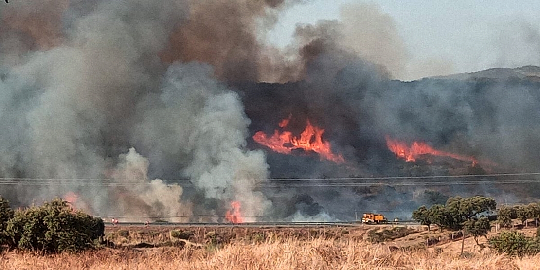 Incendio forestal en Cañaveral (Cáceres)
