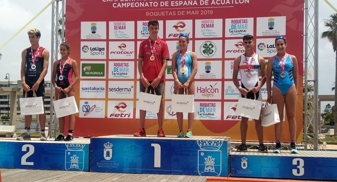El extremeño Sergio Moreno sube al podio en el Campeonato de España de Acuatlón