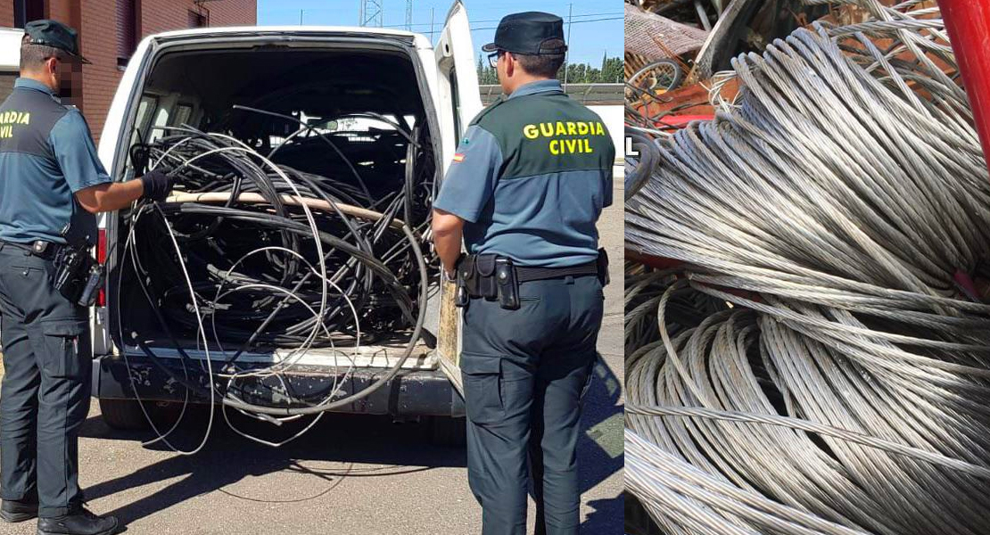Les detienen por el robo de 400 kilogramos de aluminio en Moraleja