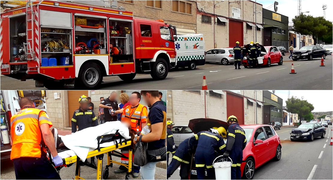 Colisión entre dos turismos en la salida de Navalmoral de la Mata (CC)