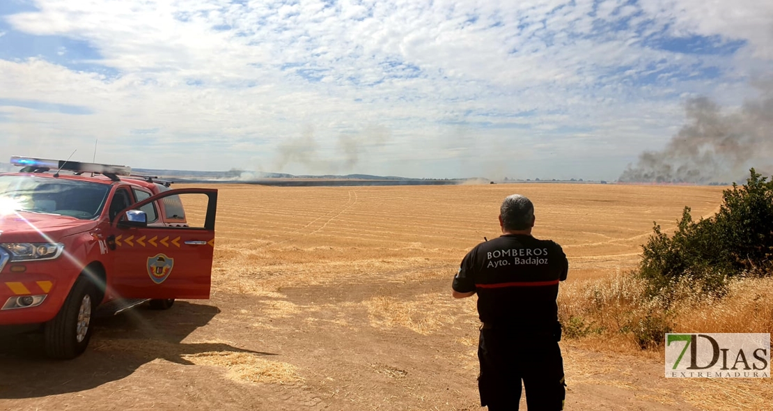 REPOR: Imágenes del incendio cercano a la Urb. Río Caya (Badajoz)