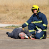 Simulacro de accidente aéreo en la base Talavera la Real