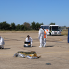 Simulacro de accidente aéreo en la base Talavera la Real