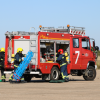 Simulacro de accidente aéreo en la base Talavera la Real