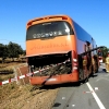 Imágenes del accidente de autobús en la zona de Alcántara (Cáceres)