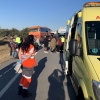 Imágenes del accidente de autobús en la zona de Alcántara (Cáceres)