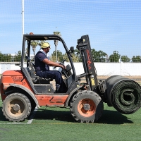 La FEx Fútbol moderniza dos campos en Cáceres y Badajoz