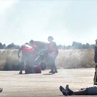 REPOR: Simulacro de accidente aéreo en la base Talavera la Real (BA)