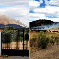 Grave incendio en el puerto de los Conejeros de Alburquerque