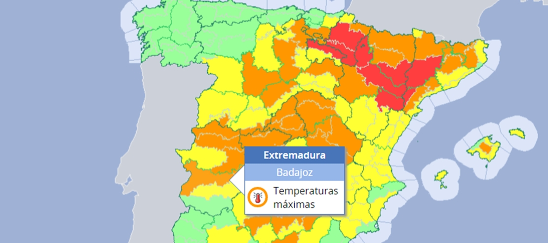 Alerta naranja por altas temperaturas en varias comarcas de la región