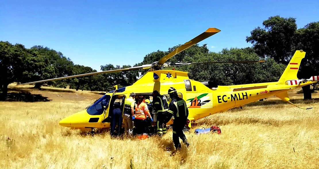 Una mujer en estado crítico tras accidentarse en Zafra