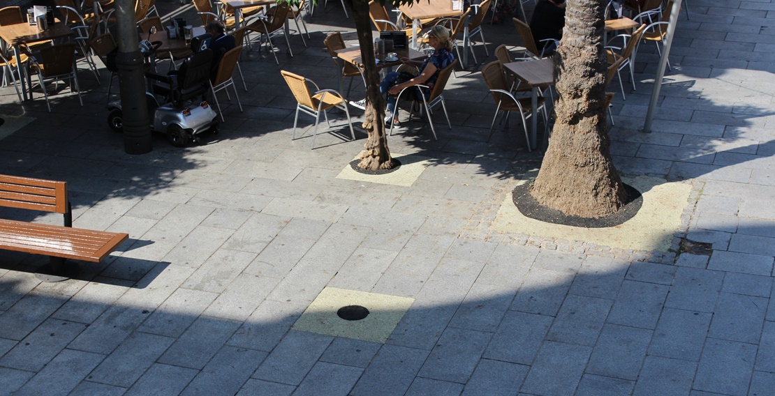 Finalizan los trabajos de pavimentación drenante en los alcorques de los árboles