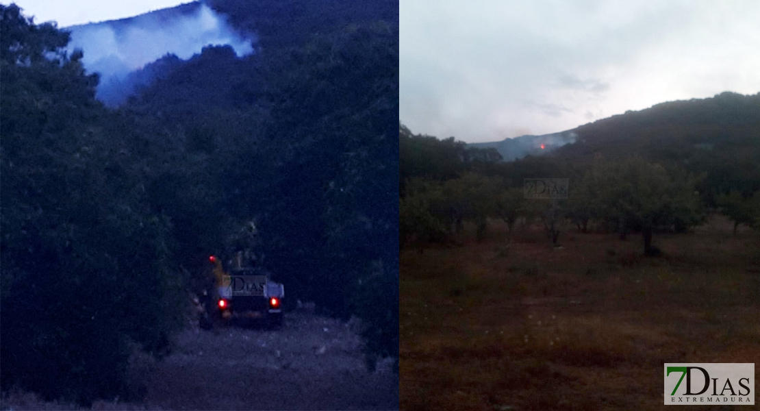 Bomberos forestales del Infoex extinguen un incendio en las Villuercas