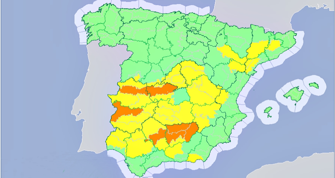 Activan la alerta naranja en varios puntos de Extremadura por calor