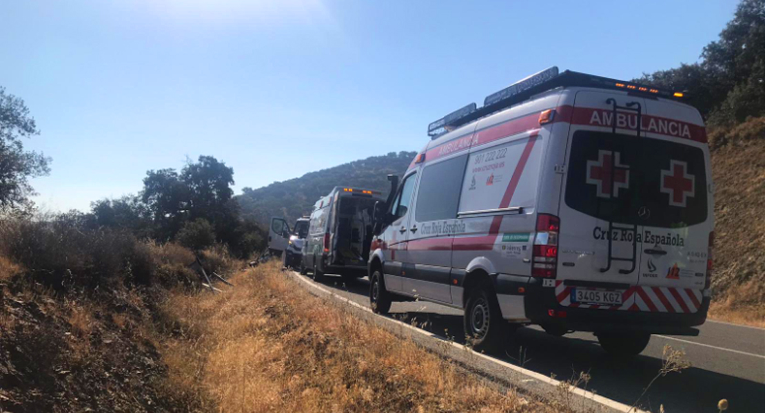 Cuatro jóvenes heridos en un accidente en Monesterio