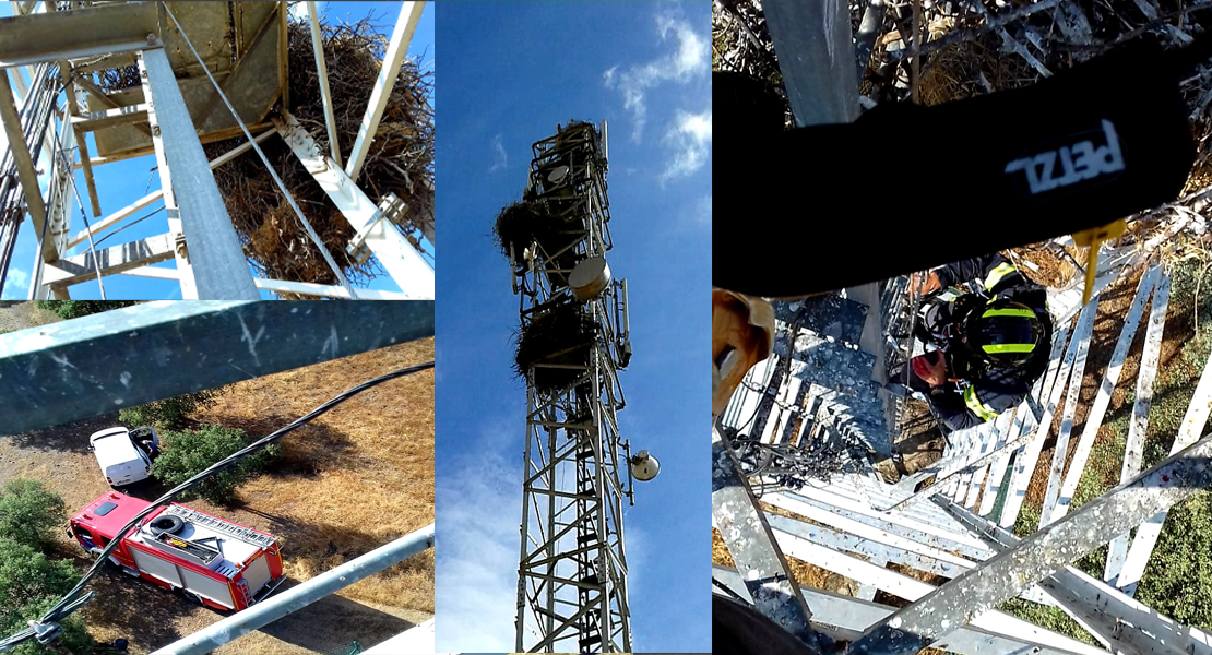 Complicado rescate en altura para los bomberos del CPEI