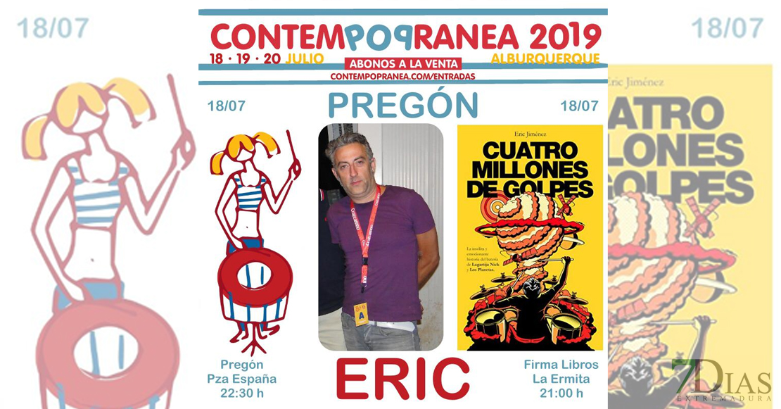 Eric Jiménez será el pregonero de Contepopranea