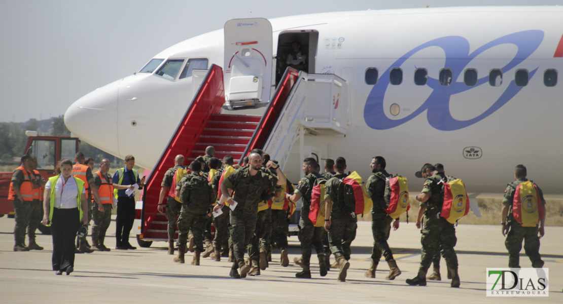 Imágenes del primer contingente que viaja a Letonia