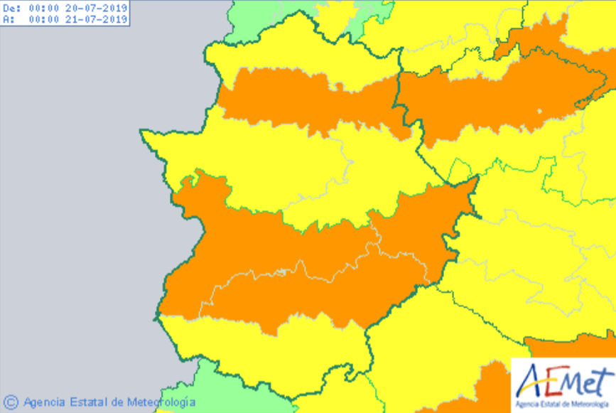 Las temperaturas se vuelven extrema y se extiende la alerta naranja en Extremadura