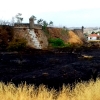 Se quema el perímetro del Baluarte de Santa Quiteria en Olivenza