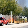 Incendio en la Ronda Norte de Badajoz